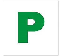2 x - P - New Driver Plate Self Adhesive (removable - no damage to the car) Waterproof Durable Vinyl Sticker DVLA Legal Size