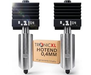 2 x P2S H2S H2D Hotend Suitable for Bambu Lab 0.4 mm Nozzle for 1.75 mm Filament such as PETG-HF PLA Basic ASA ABS Nylon 3D Printer Print Head Hot End