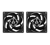 ARCTIC P8 Silent - PC fan, 80 mm case fan, optimised for static pressure, virtually silent fan motor, PC, 1600 rpm - Black