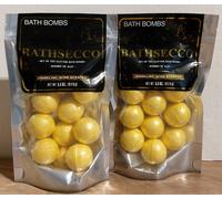 2 x Pack of 10 Bath Bombs Gold Glitter Bathsecco Sparking Wine Scented Gift