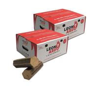 2 x Packs Restaurant Grade Leonardo Beech Briquette Firewood Logs - Suitable For Heat Stoves Fireplaces Pizza Ovens Wood Fired Burning Cookers Barbecue Open Fires