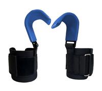 2 x Padded Neoprene Wrist Straps for Bodybuilding Exercises, Gym Fitness (Blue)