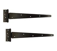 2 x Pair of Heavy Duty Tee Hinge in Black