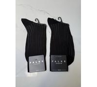 2 X Pairs FALKE Shadow Men Socks UK 7-8 / EU 41-42 Ribbed Grey/white RRP £60