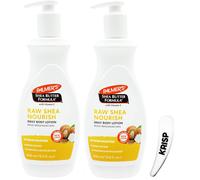 2 x Palmer's Shea Formula Raw Shea Nourish Body Lotion 400ml free makeup spatula