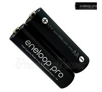 2 x Panasonic Eneloop PRO AA batteries Rechargeable 2500mAh Ni-MH High capacity