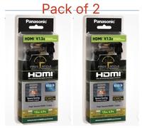 2 x Panasonic (RP-CDHF15E-K) 1.5 m High Speed HDMI Cable