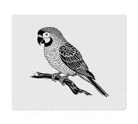 2 x 'Parrot Sitting on Branch' Microfibre Lens/Glasses Cleaning Cloths (LC00031117)