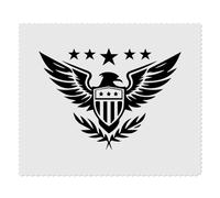 2 x 'Patriotic American Eagle' Microfibre Lens/Glasses Cleaning Cloths (LC00027911)