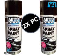 (2 X Pcs) Best Rapide Ax Black Matt Car Paint Sprays 400ML
