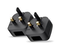 2 x Peak Power Plug Adapter - US/China/Japan Type A to UK Plug Converter with Safety Fuse - 240V 5A Travel Adapter - Compact & Durable - NOT a Voltage Converter