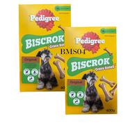 2 x Pedigree Biscrok Gravy Bones Dog Biscuit Treats 400 g