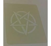 2 x Pentacle face Painting Stencils Reusable Many Times Halloween Gothic Wiccan Pagan