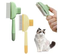 2 x Pet Combs for Cats, Flea Comb for Dogs, Stainless Steel Metal Teeth Comb for Hair Loss and Tangles, Durable Grooming Self-Cleaning Pet Combs