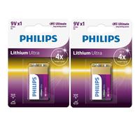 PHILIPS LITHIUM ULTRA 9V BATTERY 6FR61 9V BLISTER 1BL EXP 2026 MAY NEW