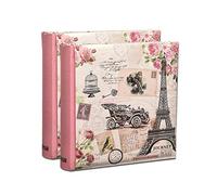 2 x Photo Album 200 6 X 4'' / 15 x 10 cm Photos Slip in Picture Album CD/DVD Pocket Memo Writing Area - Gifting Album by Arpan (Travel Memories)