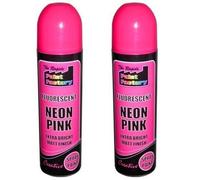 2 x PINK Fluorescent Neon Spray Paint Matt DIY Interior Exterior Bright Colour Aerosol