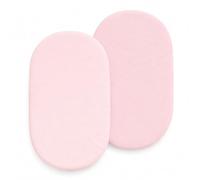 2 x Pink Moses Basket Fitted Sheets Set - 100% Jersey Cotton Bassinet Size Newborn Hypoallergenic Breathable Easy Care Soft Fitted Sheet For Baby Bassinet.