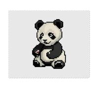 2 x 'Pixel Art Baby Panda' Microfibre Lens/Glasses Cleaning Cloths (LC00024703)