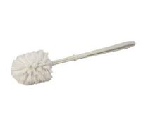 2 X Plain White Plastic Toilet Brush, Fits All Holders