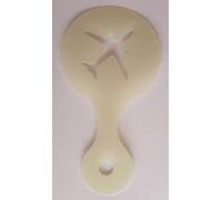 2 x plane coffee cup/cappuccino stencils reusable many times tourism airplane airport hospitality