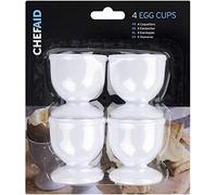 2 X Plastic Egg Cup Set, White