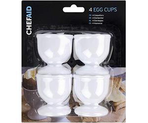2 X Plastic Egg Cup Set, White