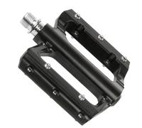 2 x platform pedals flat 9/16 aluminium black sealed CrMo axle