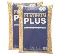 2 x Platinum Plus Wood Pellets | Ideal for Ooni Pizza Oven, Ninja Woodfire Outdoor Grill, Pellet Stove and outdoor kitchen | EnPlus A1 Certified | 6mm Wood Pellets | 2 x 15kg Bag