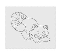 2 x 'Playful Red Panda' Microfibre Lens/Glasses Cleaning Cloths (LC00031178)