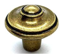 2 x Pointed 30mm Antique Brass Effect Cupboard Cabinet knobs by Swish.