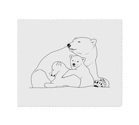 2 x 'Polar Bear Mother & Cubs' Microfibre Lens/Glasses Cleaning Cloths (LC00027013)