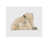 2 x 'Polar Bear Mother & Cubs' Microfibre Lens/Glasses Cleaning Cloths (LC00027014)