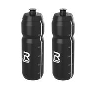 2 x POLISPORT R750 ROAD MTB BIKE CYCLING DRINK WATER BOTTLE - 750ml - Black