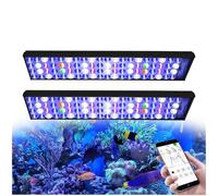2 x PopBloom H54 WiFi Marine Aquarium LED Light, APP Control Saltwater Aquarium Light for Coral Reef Growing for SPS/LPS Growth Fish Tank Light (for 41"-52")