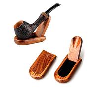 2 x Portable Wood Wooden Collapsible Cigar Smoking Pipe Stand Rack Holder