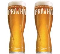 2 x Pravha Half Pint Glass