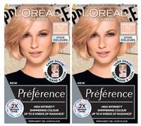 L'Oréal Paris Permanent Hair Colour, Long-Lasting Shine and Intense Colour, For up to 8 Weeks, Preference Vivids (Colorista), Light Rose Gold 9.23, x1 pack