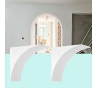 2 X Premade Door Arch Trim Kit for Indoor, Rounded Doorway Paintable Archway Insert, Pre-Curved Drywall Half Circle Arch Molding for Home Decoration(39x39x39cm (15.4x15.4x15.4"))