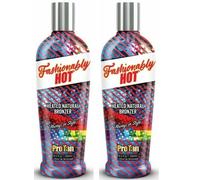 2 x Pro Tan Fashionably Hot Sunbed Tanning Tingle Bronzer lotion Lotion Cream