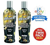 2 x Pro Tan Instantly Black Bronzing Sunbed Tanning Lotion Cream Twin Pack Deal