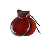 2 x Professional Solid Wood Castanets for Percussion Handmade Spanish Musical Instrument Pair Smooth Surface & Lightweight Design Musician Gift Portable Traditional Castanets
