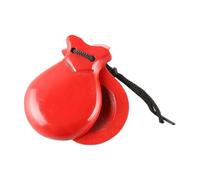 2 x Professional Solid Wood Castanets for Percussion Handmade Spanish Musical Instrument Pair Smooth Surface & Lightweight Design Musician Gift Portable Traditional Castanets