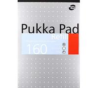 2 x Pukka Pad A4 Punched 4 Hole Ruled Feint and Margin Refill Pad - White (160 Pages) - 1 Pack of 6 Pads