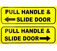2 x Pull Handle and Slide Door to Printed Stickers Window Mini Cab Taxi Car Signs 300MM X 100MM