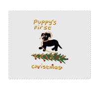 2 x 'Puppy's First Christmas ' Microfibre Lens/Glasses Cleaning Cloths (LC00030430)