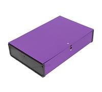 2 x Purple A4/Foolscap Lock Spring Box Files 70mm Document Paper Storage Folder