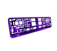 2 x Purple Chrome Metallic Universal Number Plate Surrounds Holders Frames M