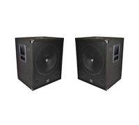 2 x QTX QT15s 15" 300W Subwoofer Bass Bin Speaker Pair DJ Disco Sound System PA