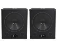 2 x QTX QT18SA Active Powered Subwoofer Bass Bin Speaker 1000w